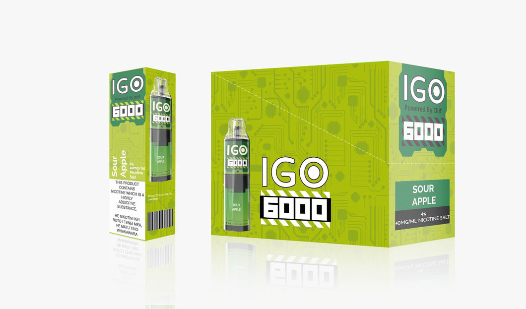 IGO 6000 | Rechargeable - Sour Apple (Disposable)