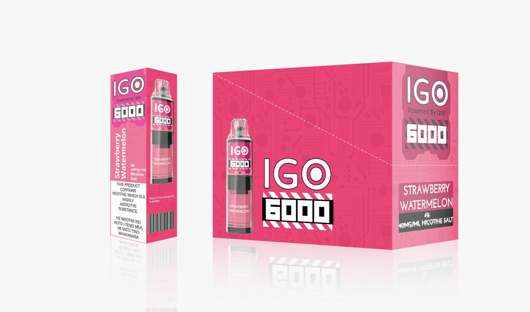 IGO 6000 | Rechargeable - Strawberry Watermelon (Disposable)