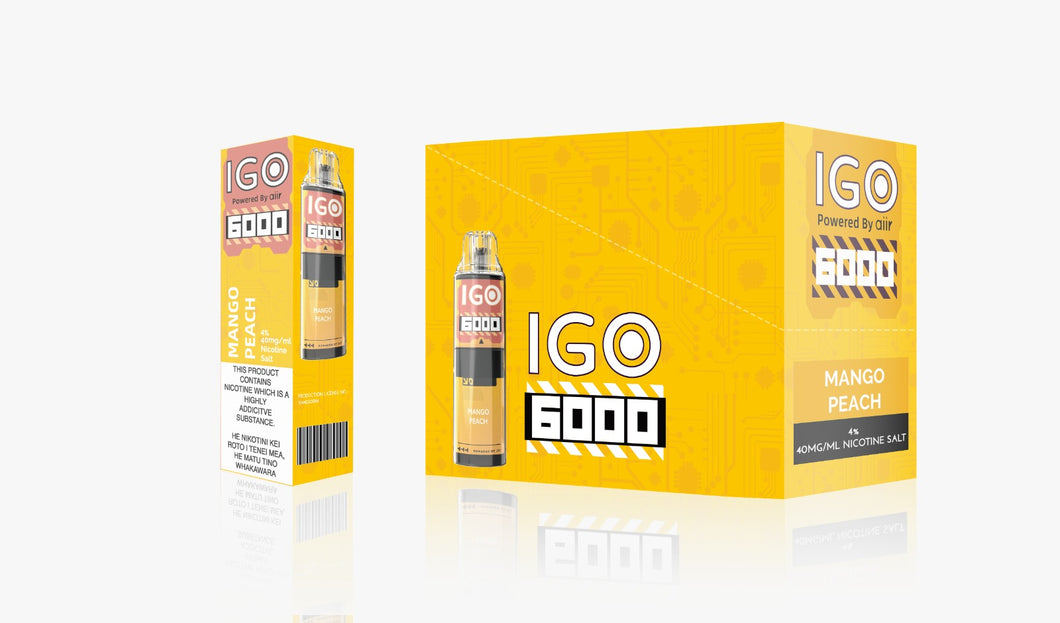 IGO 6000 | Rechargeable - Mango Peach (Disposable)