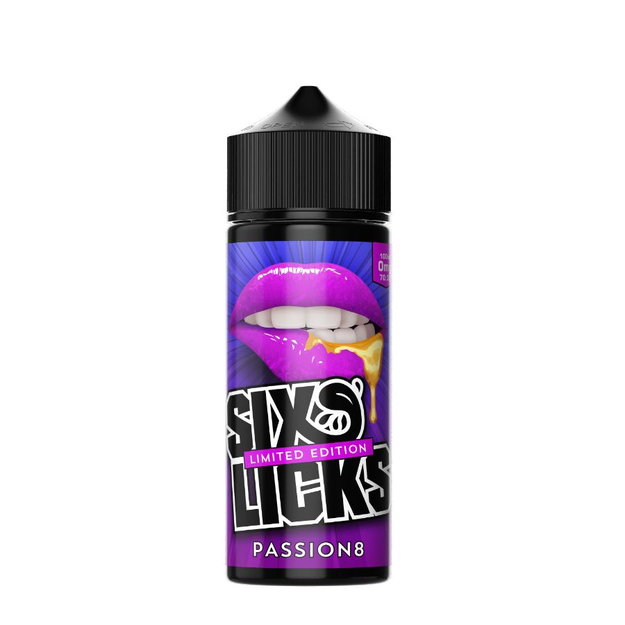 Six Licks - Passion8 - Vape N Save Fruit, Import E-Liquids, Passionfruit, Pear, Six Licks