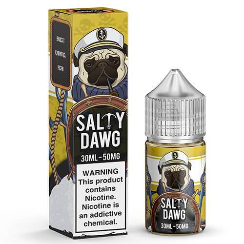 Salty Dawg Salts - Yellow (Sweet Caramel Pear) - Vape N Save Caramel, Fruit, Import E-Liquids Salts, Pear, Salty Dawg, Sweet
