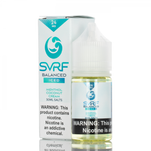 SVRF Salts - Balanced ICED - Vape N Save Coconut, Cream, Import E-Liquids Salts, Menthol, New, Nutty, SVRF