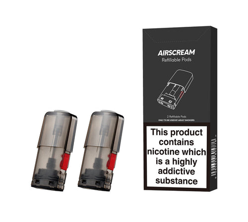 Airscream - Refillable Pods (2 Pods Pack) - Vape N Save Air Scream, Airscream, AirsPops, Disposable, Pods, Refillable Pods