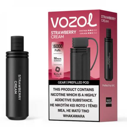 Vozol | Gear S - Strawberry cream (6000 Puffs Pod Only)