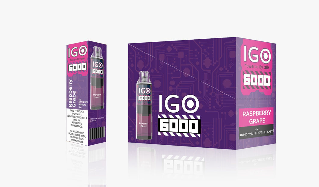 IGO 6000 | Rechargeable - Raspberry Grape (Disposable)