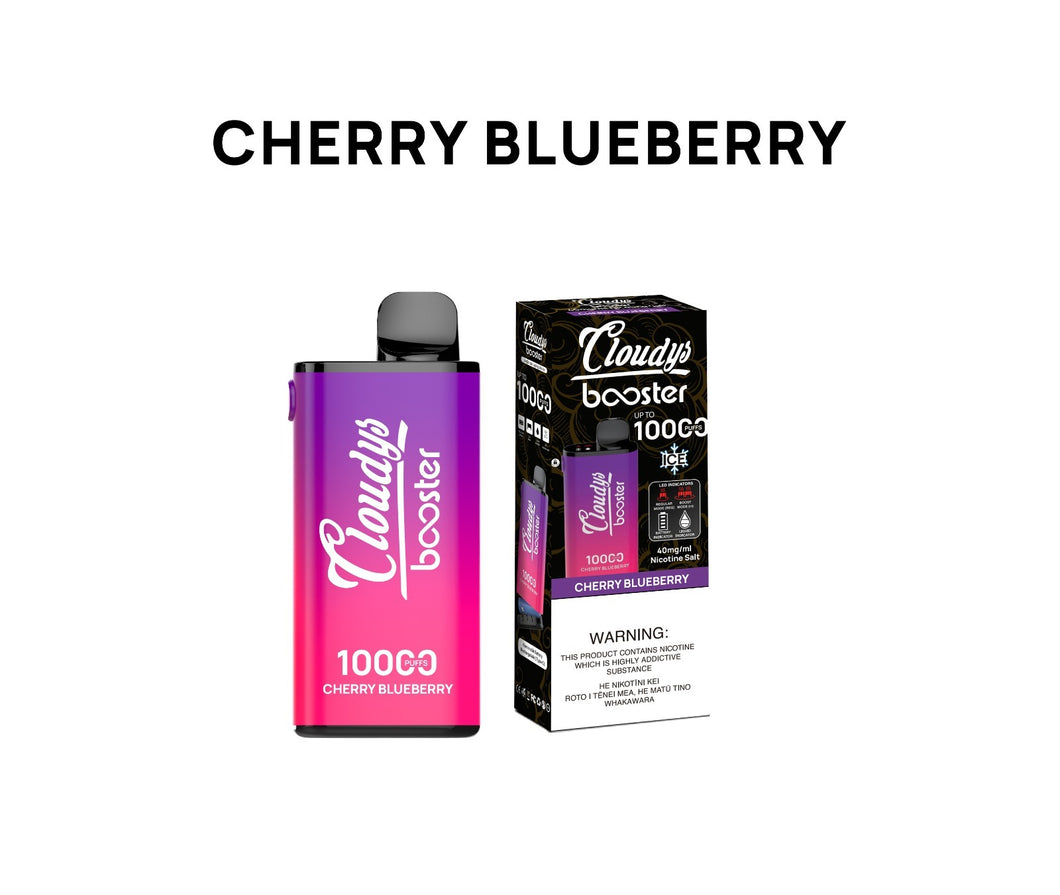 Cloudys Booster 10K - Cherry Blueberry (Vape Kit)