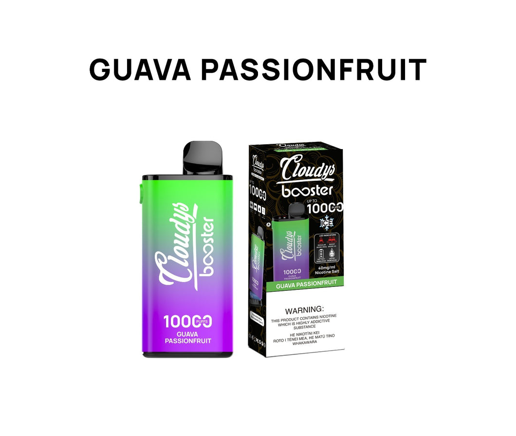 Cloudys Booster 10K - Guava Passionfruit (Vape Kit)