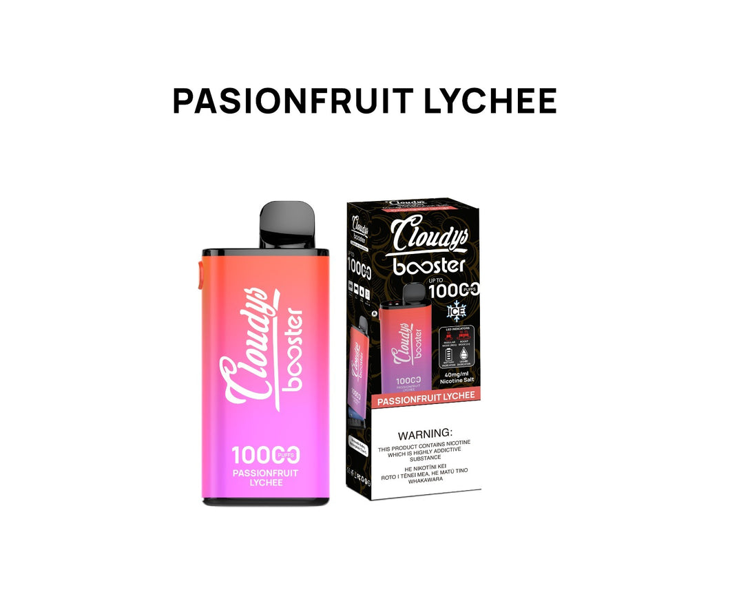 Cloudys | Booster 10K - Passionfruit Lychee (Vape Kit)
