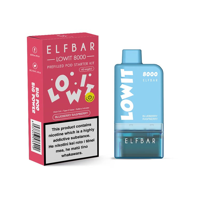 Elfbar Lowit 8000 Starter Kit -  Blueberry Raspberry