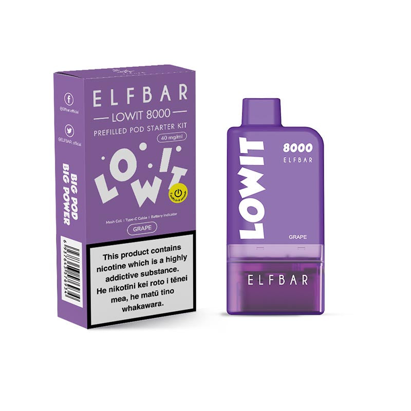 Elfbar Lowit 8000 Starter Kit -  Grape