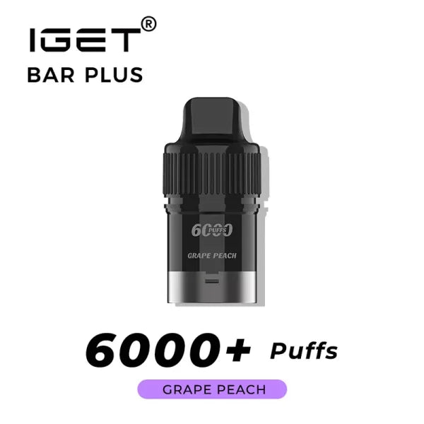 IGET Bar Plus Prefilled Pod 2.0 - Grape Peach (Pod Only)