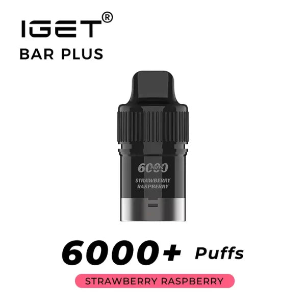 IGET Bar Plus Prefilled Pod 2.0 - Strawberry Raspberry (Pod Only)