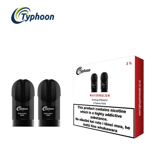 Typhoon - NEW Watermelon (2 Pods Pack) - Vape N Save Disposable, Filled Pods, Fruit, New, Typhoon, Watermelon