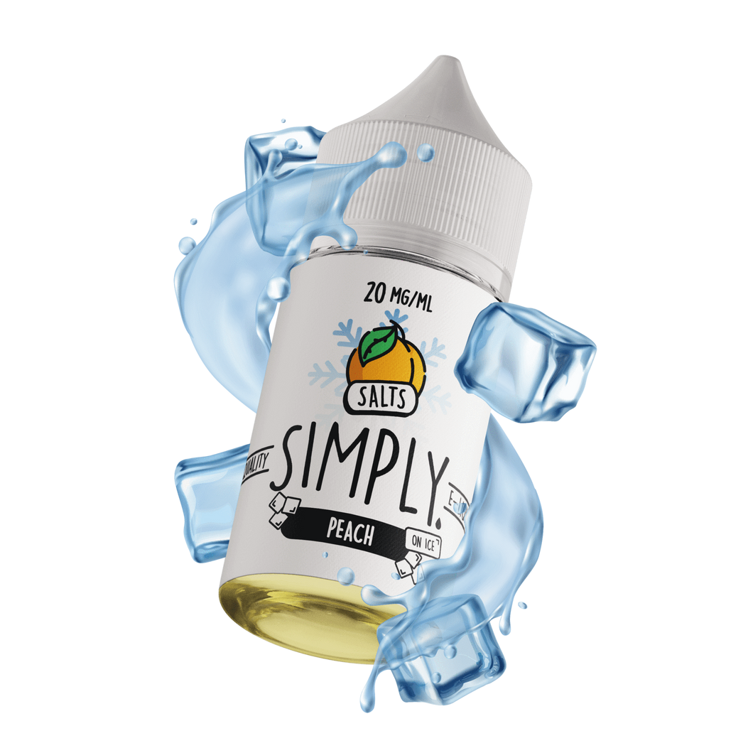 Simply Salts - Peach (On Ice) - Vape N Save Fruit, Ice, Local E-Liquids Salts, Menthol, Peach, Simply, Simply Salts