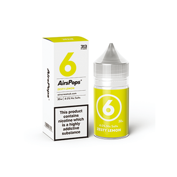 Airscream - Airspops E-Liquid - Zesty Lemon (#6) Salts - Vape N Save Airscream, Citrus, Fruit, Import E-Liquids Salts, Lemon, New