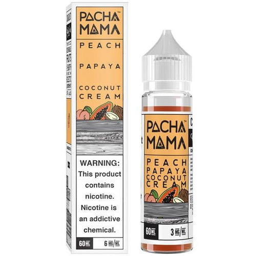 Pachamama - Peach Papaya Coconut Cream - Vape N Save Coconut, Creamy, Fruit, Import E-Liquids, Nutty, Pachamama, Papaya, Peach