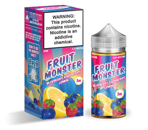 Fruit Monster - Blueberry Raspberry Lemon - Vape N Save Berry, Blueberry, Citrus, Fruit, Fruit Monster, Import E-Liquids, Jam Monster, Lemon, Raspberry