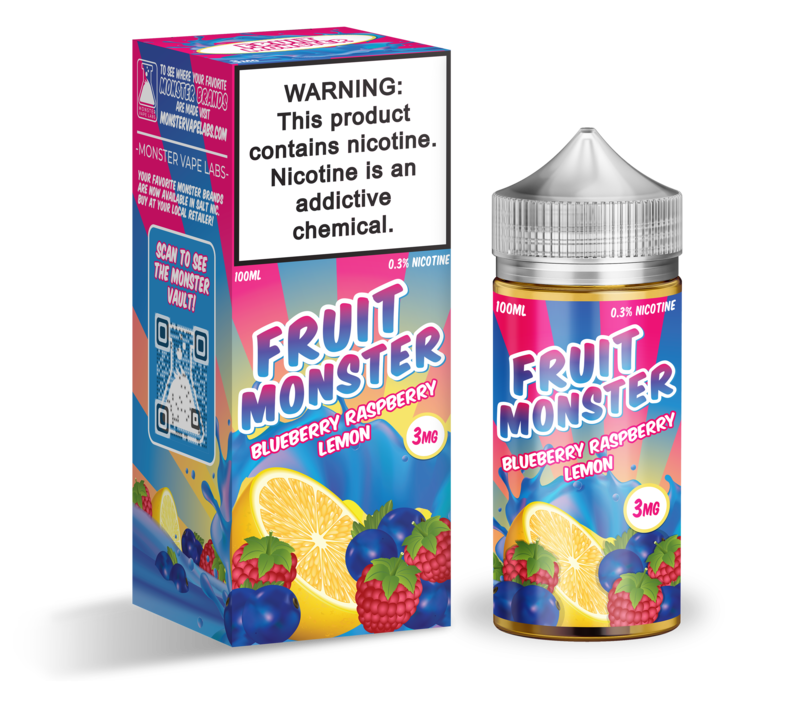 Fruit Monster - Blueberry Raspberry Lemon - Vape N Save Berry, Blueberry, Citrus, Fruit, Fruit Monster, Import E-Liquids, Jam Monster, Lemon, Raspberry