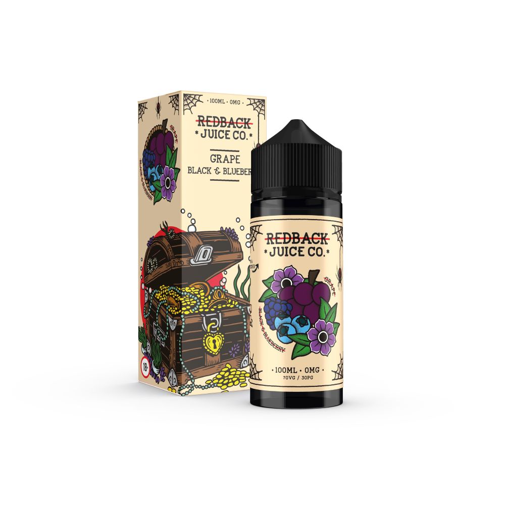 Redback Juice Co. - Grape, Black & Blueberry - Vape N Save Berry, Blackberry, Blueberry, Fruit, Grape, Local E-Liquids, Redback Juice Co.