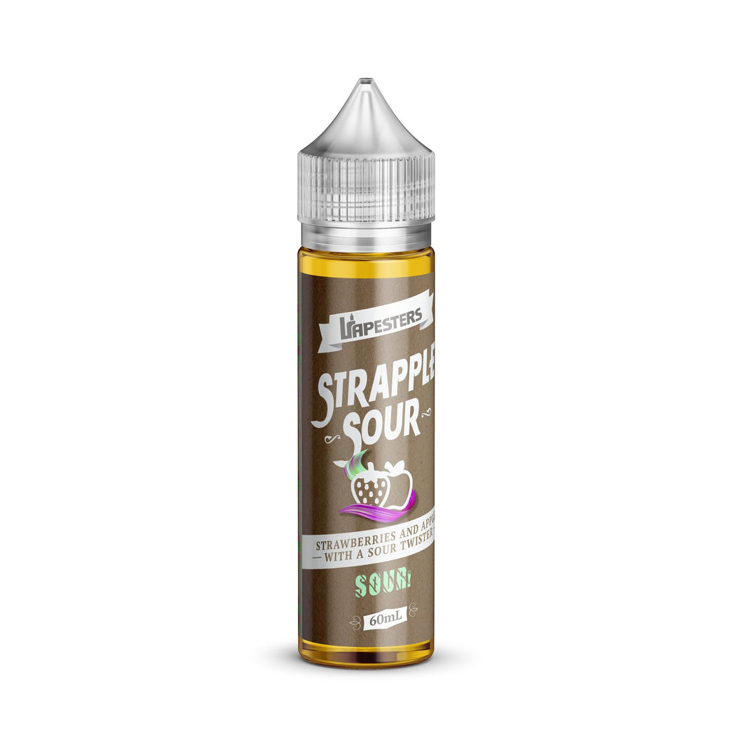 Vapesters - Strapple SOUR - Vape N Save Apple, Berry, Candy, Fruit, Ice, Local E-Liquids, Strawberry, Sweet and Sour, Vapesters