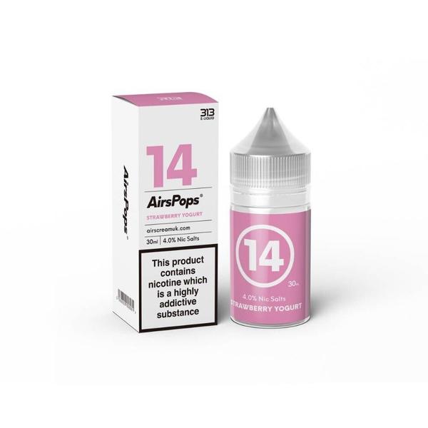 Airscream - Airspops E-Liquid - Strawberry Yogurt (#14) Salts - Vape N Save Airscream, Berry, Creamy, Fruit, Import E-Liquids Salts, New, Strawberry, Yogurt