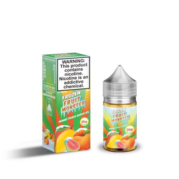 Frozen Fruit Monster Salt - Mango Peach Guava Ice - Vape N Save Frozen Fruit Monster, Fruit, Guava, Ice, Import E-Liquids Salts, Jam Monster, Mango, Peach