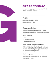 Load image into Gallery viewer, Airscream AirsPops - Grape Cognac (2 Pods Pack) - Vape N Save Air Scream, Airscream, AirsPops, Disposable, Filled Pods, Fruit, Grape
