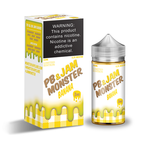 PB & Jam Monster - Banana - Vape N Save Banana, Fruit, Import E-Liquids, Jam Monster, Nutty, PB & Jam Monster, Peanut Butter