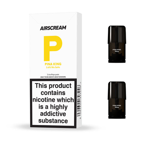 Airscream - AirsPops - Pina King (2 Pods Pack) - Vape N Save Air Scream, Airscream, AirsPops, Disposable, Filled Pods